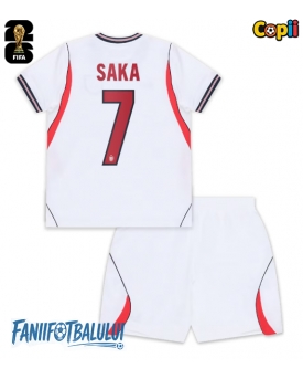 Anglia Bukayo Saka #7 Echipament de Fotbal Replică Mondial 2026 Copii Acasa (+ Șorturi)